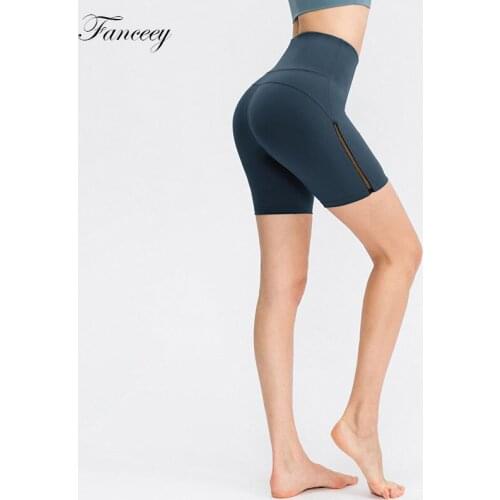 Fanceey Mesh High Waist Yoga Shorts Women Push Up Gym Shorts Sport Fitness Leggings Quick Dry Women Biker Running Cycling Shorts