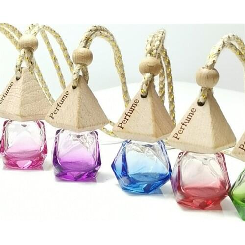 1pc Empty Diffuser Car Perfume Air Freshener Hanging Ornament Gadget Bottles Fragrance Hanging Empty Bottle Interior Accessory