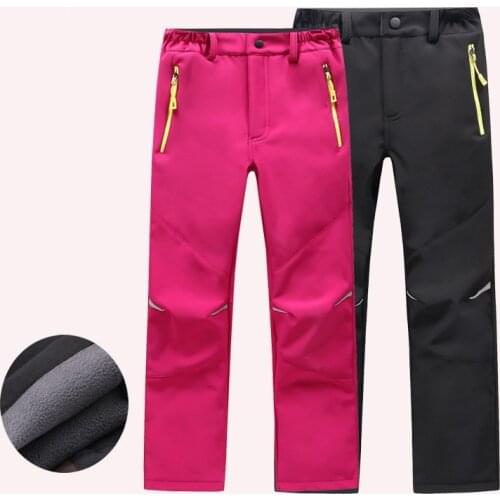 2020 Winter Children Waterproof Pants Warm Girls Leggings Trousers Kids Boys 10-12 Years Fleece Windproof Sport Pants Sweatpants
