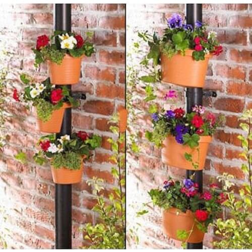 3 Pc/Lot Unique Gutter Downspout Garden Flower Pot DRAIN PIPE FLOWER PLANT POTS Tubs Drain Pipe Garden Planters