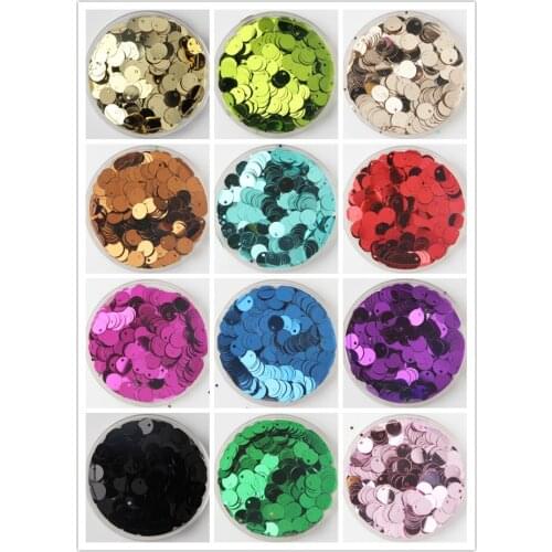 4000pcs/lot (50g) 6mm Silver base Side Hole Flat Loose Sequin Paillette Sewing,Wedding Craft,Kids DIY Garment Accessorie