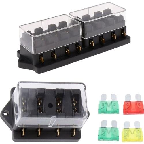 8-circuit automotive circuit board fuse box bracket + 4-circuit automotive medium blade fuse box holder