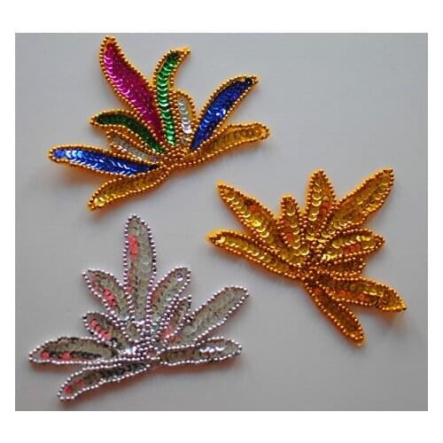 GOLD Sequined Costume accessories dance hair accessory cosplay flower beading flower APPLIQUED