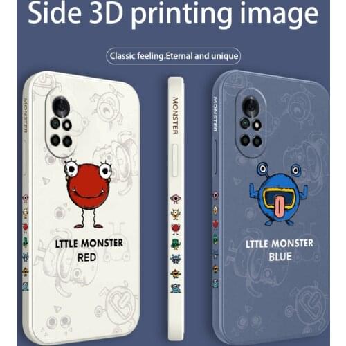Funny Monster Pattern Phone Case For Huawei Nova8 8Pro 8SE Nova 7 7Pro 7SE 6 6se 5 5Pro 5Z 5I 5Ipro 5T 4 4E Silicon Cover