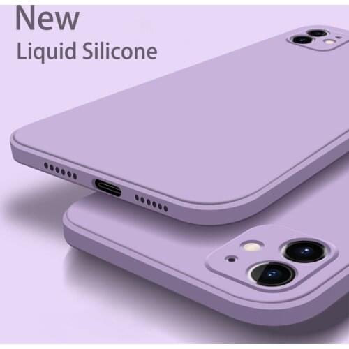New Liquid Silicone Case For iPhone 11 Pro Max Case Soft Cover For iPhone 11 12 Pro XR XS Max Mini X 7 8 6 6s Plus Case Cover