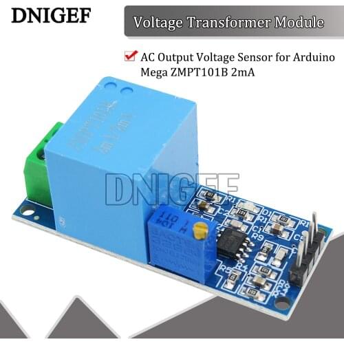 DNIGEF Voltage Transformer Module AC Output Voltage Sensor for Arduino Mega ZMPT101B 2mA