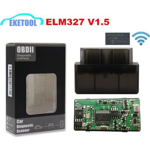 ELM327 WIFI V1.5 Hardware PIC18F25K80 Chip Single PCB OBD CAN-BUS Supports 9 Protocols SAE J1850 PWM ELM 327 V1.5 iOS Scan