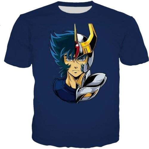 New Cool T Shirt Men/women Anime Saint Seiya 3D Printed T-shirts Short Sleeve Harajuku Style Tshirt Streetwear Tops