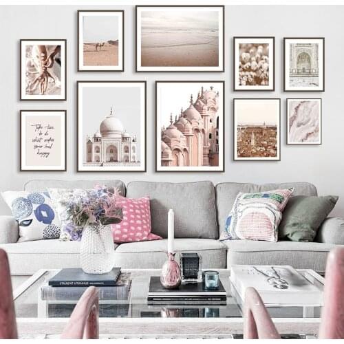 Islamic Mosque Morocco Door Desert Quote Wall Art Canvas Painting Nordic Posters And Prints Wall Pictures For Livig Room Decor