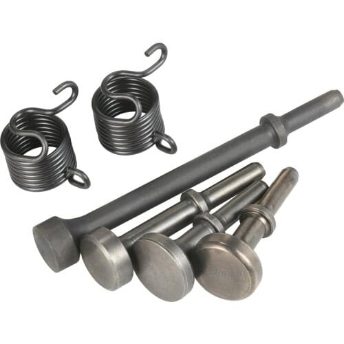 KKmoon 6-Piece Smoothing Pneumatic Air Hammer Bit Set 40Cr Steel Pneumatic Chisel Bits with Spring