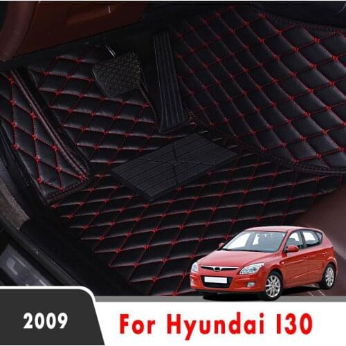 For Hyundai I30 2009 Car Floor Mats Styling Leather Carpet Protector Covers Auto Waterproof Anti Dirty Interior Rugs Custom