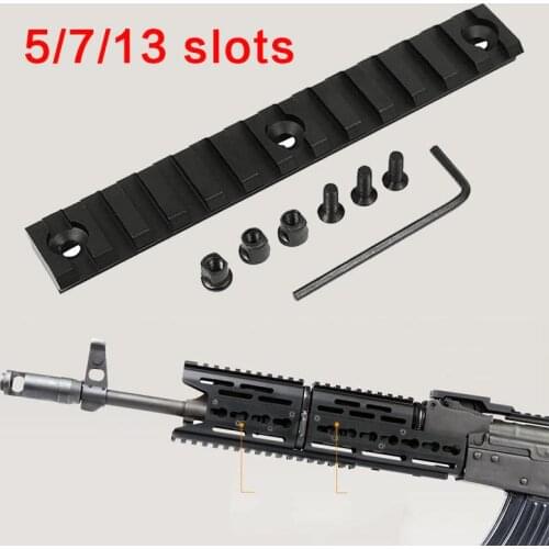 Magorui Tactical Keymod Picatinny Weaver Rail Handguard Section Aluminum 5 7 13 Slots