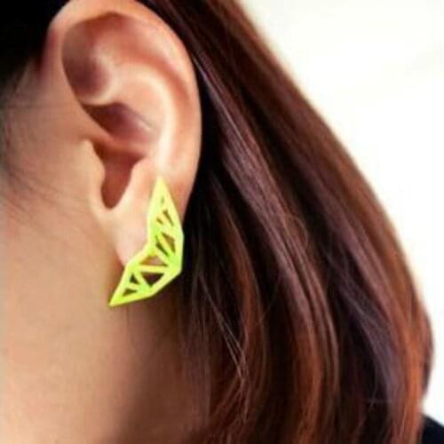 Fashion jewelry trend exaggerated hollow geometric statement earrings candy color small earrings bohemian womens earrings