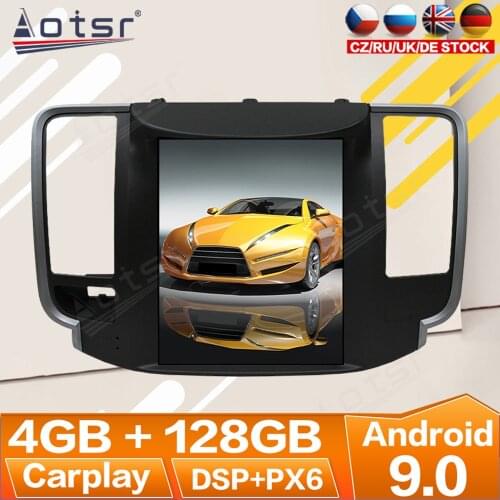 4+128G For Nissan Teana 2008 2009-2012 Android Radio Multimedia Car Cassette Recorder Stereo Player Tesla PX6 GPS Navi Head Unit