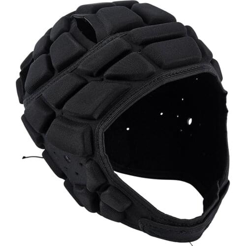Soft Padded Headgear Soft Shell Head Protector Goalkeeper Adjustable Soccer Goalie Helmet Support Rugby Flag Helmet Youth
