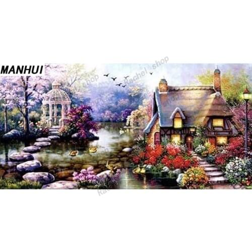 Diy Diamond Painting Cross Stitch Kits Mosaic Scenery Full Square CS275