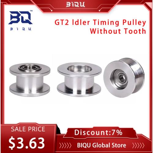 GT2 Idler Timing Pulley Without Tooth Synchronous Wheel Gear Bore 3/5mm Width 6mm 3D Printers Parts for Prusa i3 FDM Printer