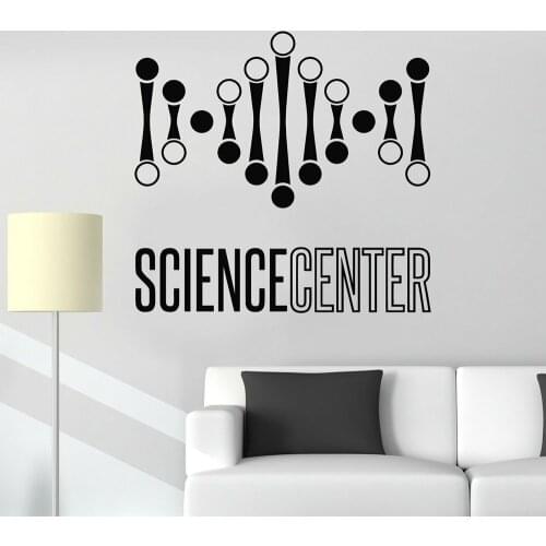 Science Center Wall Stickers For Hospital Spiral DNA Medicine Genetics Vinyl Wall Decal Decor Lab Classroom Decoration W815