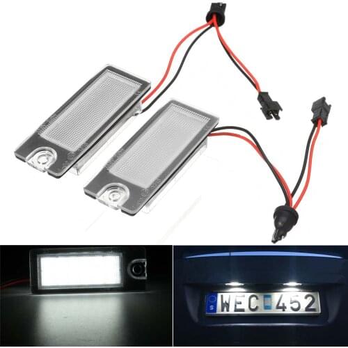 Pair Rear Licence Number Plate LED Light White For Volvo V70 CX70 S60 S80 XC90 2001 2002 2003 2004 2005 2006 2007