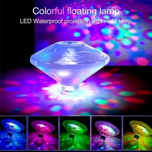 Floating Underwater Light RGB Submersible LED Disco Light Glow Show Swimming Pool Hot Tub Spa Jacuzzi Outdoor Pool Decoration