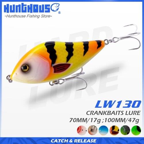 Hunthouse crankbaits jerkbait VIB fishing lure freshwater slow sinking 7cm/17g 10cm/47g pike pesca leurre loud sound lw130