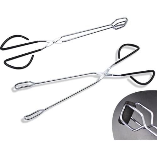 Scissor Tongs Barbecue BBQ Grill Pastry Tongs Baking Cooking Clamp Kitchen Food Scissor Tongs Stainless Steel Handles BBQ Tools