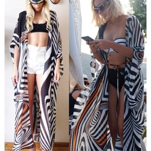 2021 summer new zebra print chiffon carnival hoodie sun cardigan