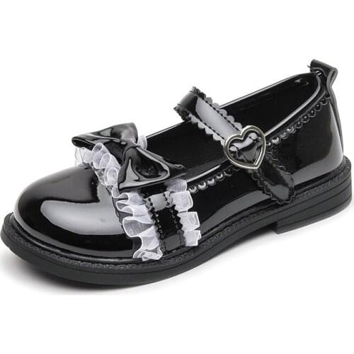 School Shoes For Girls Childrens Shoes Girls Leather Shoes Four Seasons Fashion Bow Girl Party Shoes Student Performance Shoes