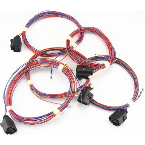 FHAWKEYEQ Rear Door Alarm Safety Horn Speaker Cable Plug Wiring Harness For VW Jetta MK5 Passat B6 B7 Golf MK6 Tiguan A1 Q3 Q5