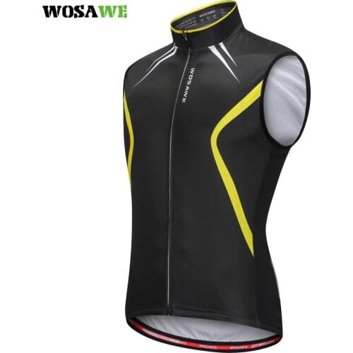 WOSAWE Cycling Vest Men Summer MTB Road Bike Bicycle Shirt Quick Dry gilet Jerseys Sleeveless Tops ciclismo Cycle Clothing