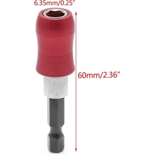 1 Pc 60mm 1/4 Inch Hex Shank Quick Release Screwdriver Bit Holder Extension Bar