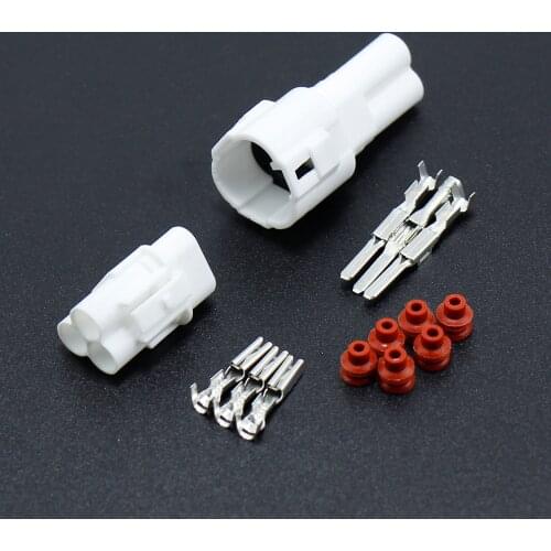 2/3/5 Sets 3 Pin Way Male Female White Automotive Connector For Motorcycle Waterproof Socket Auto Electric Wire Connecting