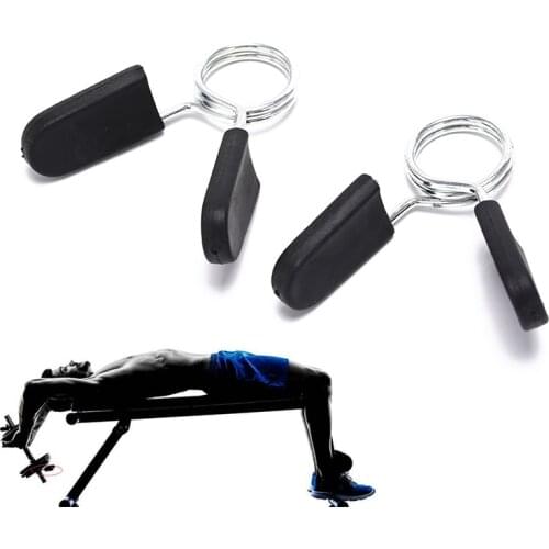 2PCS 25mm Barbell Gym Weight Bar Dumbbell Lock Clamp Spring Collar Clips indoor use trainning fitnes