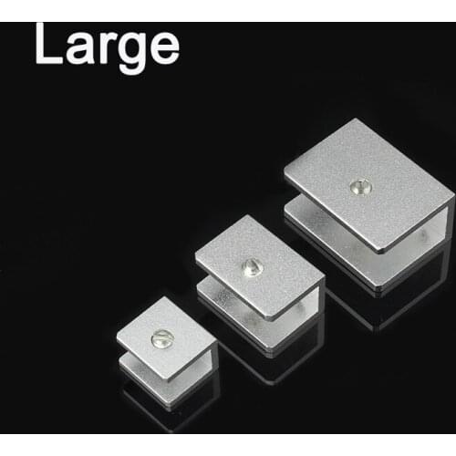 DHL 200PCS Large Space Aluminum Glass Shelf Clamp Clip Bracket Shelf Support Rectangular KF888