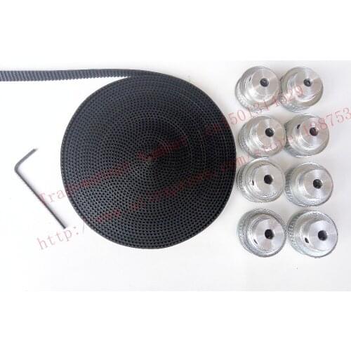 8pcs 40 teeth GT2 Timing Pulley Bore 5mm + 5 Meters GT2 timing Belt Width 6mm 2GT timing belt pulley for 3D free shipping