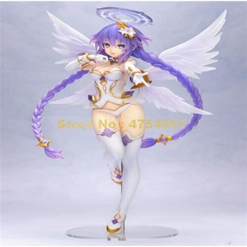 Anime the black heart neptune goddness purple action figure collectible model doll 25cm Toy