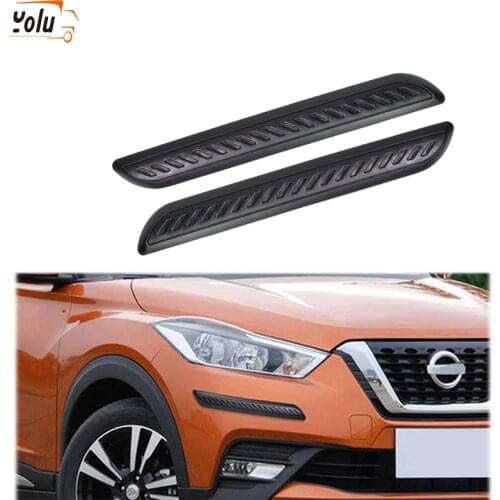 YOLU 2Pcs Auto Protector Front/Rear Bumper Protection Strips Rubber Car Guard Corner Anti-Scratch Trim Bar Car Styling