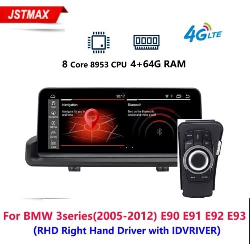 IPS 10.25" 8 Core RHD Android 10.0 Car Screen Player Multimedia For BMW E90 E91 E92 E93 2005-2012 GPS Navi Stereo BT WIFI 4G LTE