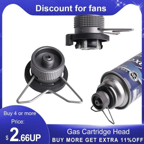 Butane Adapter with Stable Bracket Gas Cartridge Head Conversion Adapter Nozzle Bottle Type Input Screw Type Lindal Valve Output