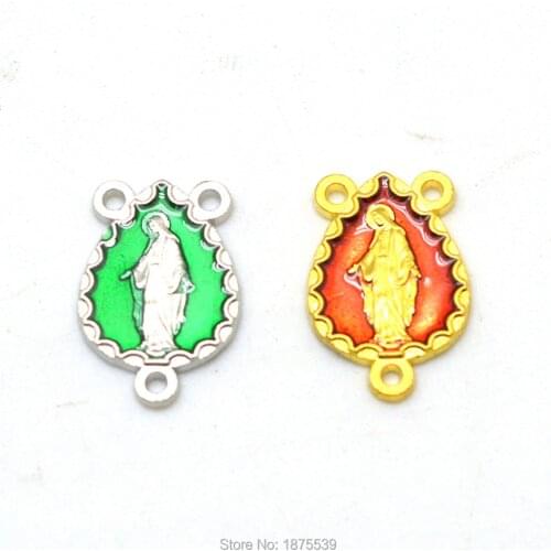 Madonna Rosary Centerpieces Green Color and Red Color