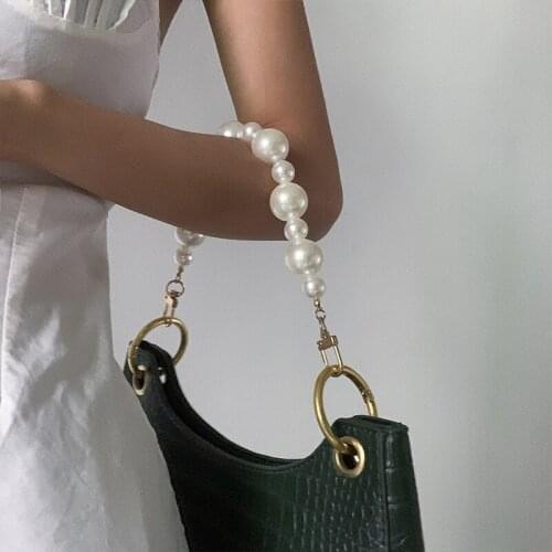 Temperament Decorative Pearl Chain Contracted Individuality Bag Accessories Handbag Chain Exquisite Imitation Pearl Bag Chain