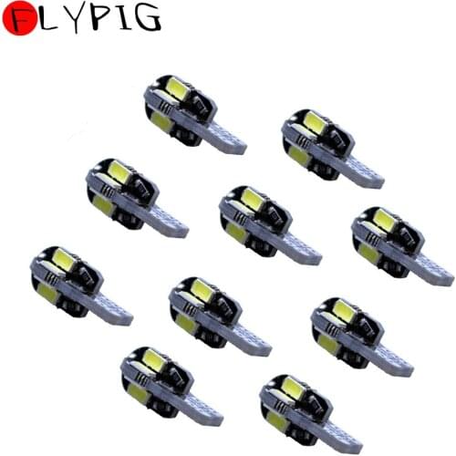 FLYPIG 10Pcs Canbus T10 8 LED Light Lamp Bulb 194 168 158 192 W5W 5730 8 SMD White Car Side Wedge Light