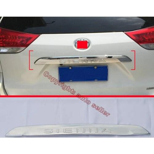 ABS Chrome Rear Trunk Lid Cover Trim For Toyota Sienna 2015 2016 2017