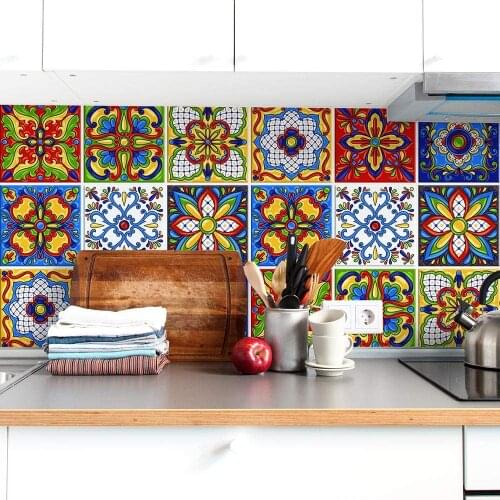 K-PS00200 (24 pieces) tile size 20x20 cm - Made in Italy-PVC for bathroom and kitchen