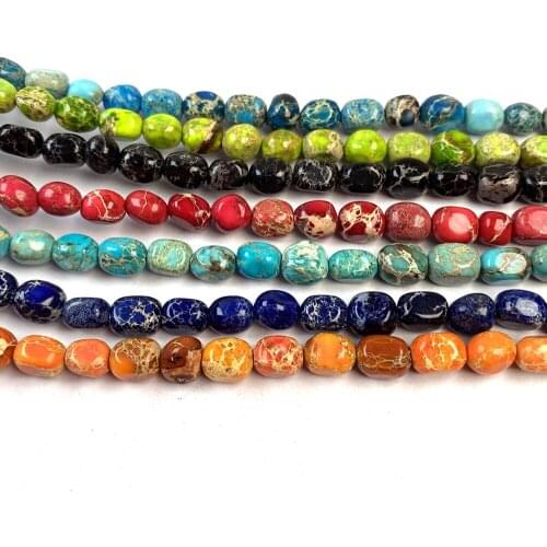 Fashionable Natural Stone Imperials Stone Agalmatolite Beads Colorful Beads for DIY Bracelets Jewelry Makes Size 5*5*7mm