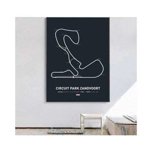 MT2099 Formula 1 Race Circuit Park Zandvoort F1 Circuit Poster Painting Art Poster Print Canvas Home Decor Picture Wall Print