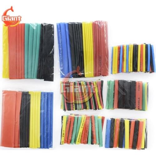 328 Pcs Shrinkage 2:1 Polyolefin Heat Shrink Tubing 5 Colors 8 Sizes Assorted Tube Wrap Sleeve Set Combo