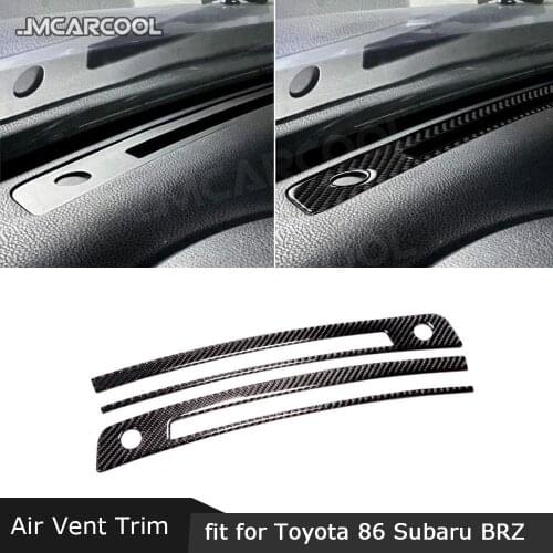 Carbon Fiber Front Dashboard Air Conditioning Outlet Trim Cover Stickers For Toyota GT86 FT86 ZN6 Subaru BRZ 2013-2020