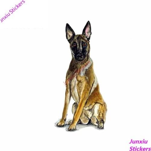 Car Stickers for Belgian Shepherd Malinois Police Rescue Guard Dog Graphics Funny Window Bumper Trunk Wall Decals KK13*6cm