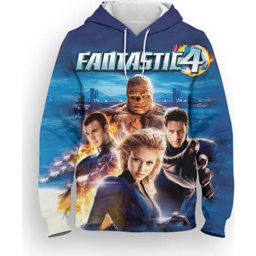 2021 New Spring Mens Clothes Marvel Fantastic Four 3D Printed Boy Girl Kids Sweatshirts Fashion Harajuku Cool Women Hoodies